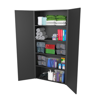 Szafa metalowa biurowa RAL 7016 100×200×40 cm, 5 półek