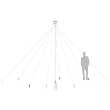   Choinka z lampek ułożonych w wodospad, 576 diod LED, 3,6 m