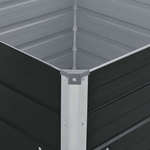   Donica do podniesionej rabaty, 100x100x45 cm, stal, antracytowa