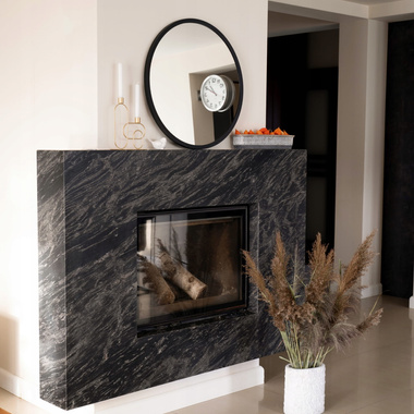 Lustro ścienne 70 cm CZARNE LOFT