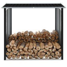 Wiata na drewno, stal galwanizowana, 172x91x154 cm, antracyt