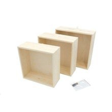 Zestaw trzech kwadratowych półek