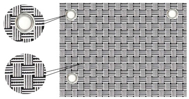 Osłona balkonowa 900 g/m2 o wysokości 90 cm OCZKOWANA RC 32