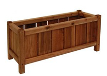 Donica drewniana 270 x 650 mm impregnacja brąz