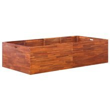   Podniesiona donica z drewna akacjowego, 200 x 100 x 50 cm