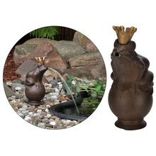 HI Fontanna ogrodowa żabi król, brązowa