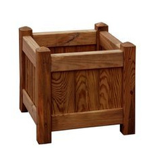 Donica drewniana 330 x 330 mm impregnacja brąz