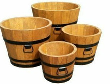 Drewniana donica 18 litrów kolor dąb