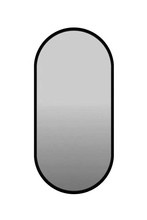 Lustro owalne, czarne LOFT 55x120 cm