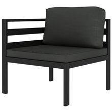   Moduł sofy narożnej, 1 szt., z poduszkami, aluminium, antracyt