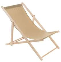 Leżak plażowy/ogrodowy drewniany BEŻ/JASNY BRĄZ