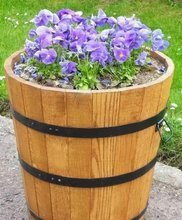 Duża donica drewniana dębowa palmówka