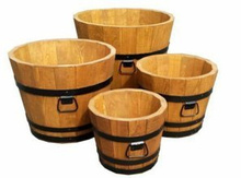 Drewniana donica 34 litrów kolor dąb