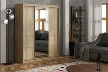 Szafa przesuwna 180 cm Dąb Sonoma z lustrem RIO