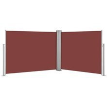   Zwijana markiza boczna, brązowa, 140 x 1000 cm