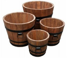 Drewniana donica 34 litrów kolor orzech