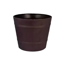 Doniczka drewnopodobna brązowa 