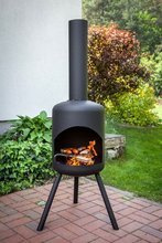 Kominek ogrodowy, palenisko wysokość 115 cm średnica 30 cm kolor rdzewiony CORTEN