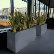 Donica ogrodowa metalowa 180x50x50RAL7016 antracyt