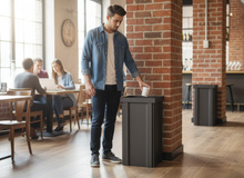 Kosz metalowy czarny RAL 7016  łazienka ,restauracja ,hotel 84x44x44  