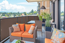 Osłona balkonowa na wymiar. Mata rattanowa dwustronna oczkowana mix brąz  RD06