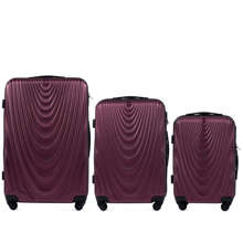 304, Zestaw 3 walizek Wings (L,M,S), Burgundy