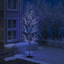 Drzewko świecące na niebiesko, 1200 LED, kwiat wiśni, 400 cm