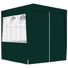   Namiot imprezowy ze ściankami, 2x2 m, zielony, 90 g/m²