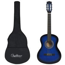8-cz. zestaw z gitarą klasyczną dla dzieci, niebieski 3/4 (36")