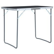   Składany stolik turystyczny z metalową ramą, 80x60 cm, szary