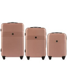 5398-3, Komplet 3 walizek Wings L,M,S, Rose Gold