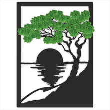 „Zachód słońca IV” – ekologiczny obraz z mchem i romantycznym motywem