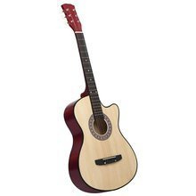 Gitara akustyczna z wycięciem, 6 strun, 38", drewno lipowe