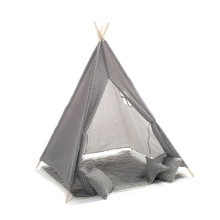 NAMIOT TIPI WIGWAM INDIAŃSKI SZARY Z GWIAZDKAMI
