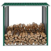 Wiata na drewno, stal galwanizowana, 172x91x154 cm, zielona