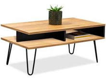 Stolik kawowy Trebia II Nowoczesny Ława loft DĄB/CZARNY ST6HR