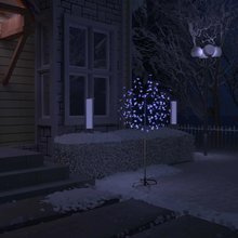   Drzewko świecące na niebiesko, 120 LED, kwiat wiśni, 150 cm