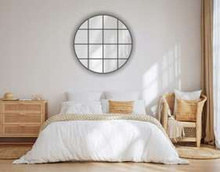 Lustro ścienne koło 60 cm LOFT