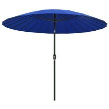 Parasol ogrodowy na słupku aluminiowym, 270 cm, lazurowy