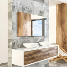 Nowoczesne lustro z  zaokrąglonymi rogami 50x70cm