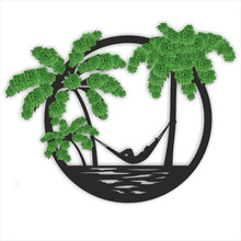 Palmy z mchem – ekologiczny obraz z mchem 