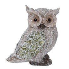 Figurka sowy z brokatem 18 cm wzór 1