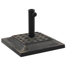   Podstawa pod parasol, kwadratowa, żywica, 12 kg, brąz