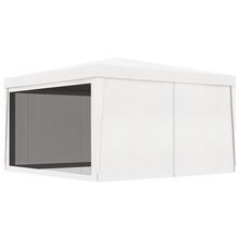 Namiot imprezowy z 4 siatkowymi ściankami, 4x4 m, biały