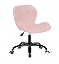 Fotel obrotowy biurowy - welur RÓŻOWY