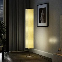   Lampa podłogowa ze stalową podstawą, 170 cm, beżowa