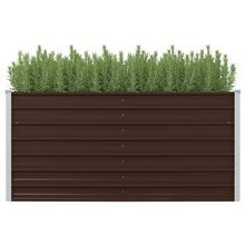 Donica do podniesionej grządki, brązowa, 160x80x77 cm, stal