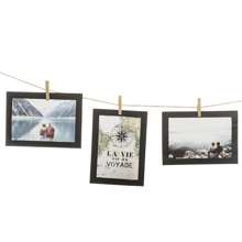 Ramki na 10 zdjęć ze sznurkiem czarne