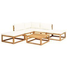 6-cz. zestaw mebli ogrodowych z poduszkami, drewno akacjowe