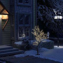   Drzewko z lampkami, 128 LED, ciepły biały, kwiat wiśni, 120 cm